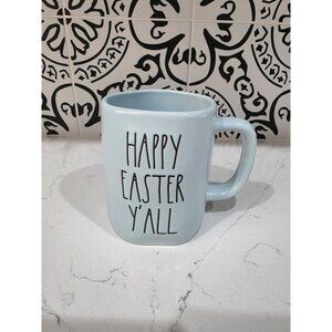 New Rae Dunn “Happy Easter Y'All” Light Blue Ceramic Coffee Tea Mug Cup